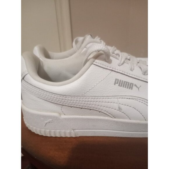 Puma Women's Carina 370325-02 White Leather Casual Shoes Sneakers Size 7 - Picture 4 of 15